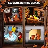 FUNWHOLE Mountain-Cabin House Lighting Building-Bricks Set - Friends Mountain House and Treehouse Collection LED Light Building Set 2255 Pcs for Adults and Teen