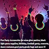 500 Pack Glow Sticks Bulk Party Supplies Glow In The Dark Party Favors Glow Sticks Necklaces Bracelets with Connectors 8" Glowsticks Light Up Toys Neon Birthday Decorations Football Party Supplies