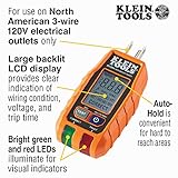 Klein Tools RT250 GFCI Outlet Tester with LCD Display, Electric Voltage Tester for Standard 3-Wire 120V Electrical Receptacles