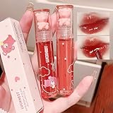 6Pcs Bear Lip Glaze Jelly Lipstick, Liquid Lipstick Cute Bear Lipgloss Moisturizing Lip Stain Plumping Water Lip Gloss Waterproof Long Lasting Cheek Rouge Tint Cosmetics Beauty Makeup