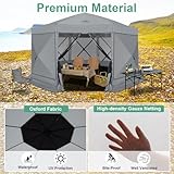 COBIZI 15x15ft Extra Large Pop-Up Gazebo Canopy Tent with Mosquito Netting, Spacious Easy Set-Up Screened Shelter, Durable Outdoor Pavilion with Ground Stakes, Perfect for Patio, Backyard, and Lawn