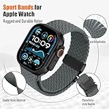 Braided Solo Loop for Apple Watch Ultra/2 Bands 49mm 46mm 45mm 44mm 42mm Men/Women,Parachute Buckle Stretchy Elastic Nylon Sport Strap Wristband for iWatch Bands Series 10 9 8 7 6 5 4 3 SE/2