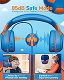 awatrue Kids Headphones Wired Toddler Headphones with Microphone, Over-Ear Headphones, 85/94dB Volume-Limiting, 3.5mm Jack, Foldable On-Ear Design - Safe & Comfortable for Learning & Entertainment