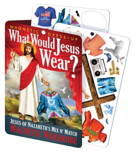 The Unemployed Philosophers Guild What Would Jesus Wear Mix and Match Magnetic Wardrobe - Dress Up Doll Play Set for Your Fridge (30+ Pieces)