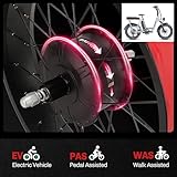 BAFANG 26 Inch Fat Tire Electric Bike Rear Wheel Conversion Kit, 48V 750W Geared Motor, 175mm Dropout, Cassette Freehub, Pedal Assist and Throttle Function, APP Control LED Display