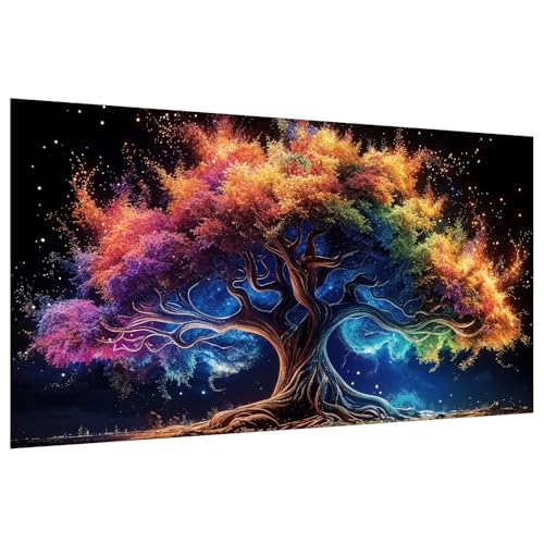 JOOZ Large Tree of Life Diamond Art Kits for Adults - Tree of Life Diamond Painting Kits for Adults, DIY Full Drill Tree of Life Diamond Art Painting, Gem Painting Kit for Wall Decor 27.5 X 15.7 Inch