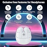 iTourTranslator Translator Device White-Bidirection Simultaneous Translation, 2-Way Translation Earbuds in 104 Languages, Portable Translation Offline Translator Earbuds with APP Fit for iOS & Android