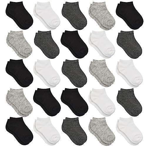 Kids Socks, 25 Pairs Toddler Socks Low Cut for Boys Girls Kids(4-7 Years Old), 25 Pairs Children No Show Ankle Socks Set