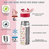 XccMe Kids Sublimation Tumbler,12 PACK 12oz Stainless Steel Sublimation Sippy Cup,Double Wall Insulated Kids Tumbler with Handle,Spill Proof lid,Shrink Films,Silicone Bottoms,for Water,Drinks