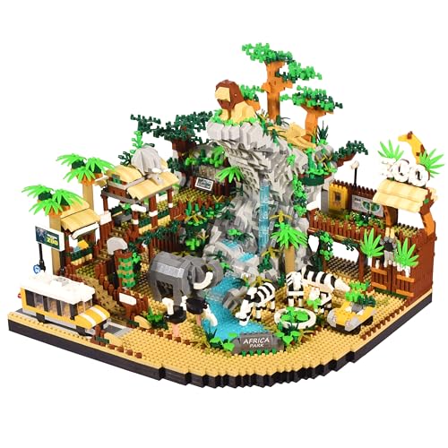 Komvoor Zoo Architecture Micro Building Blocks Sets - 4800PCS, Animals Park Mini Bricks Modle Kit Toy Present for Adults and Kids Ages of 14+