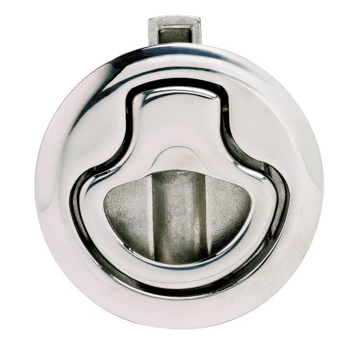 Southco M1-61-8 Series Electropolished Stainless Steel 316 Flush Pull Push-to-Close Latch, Non-Locking, 0.75"-0.275" Panel Thickness, 0.98"-1.02" Grip Range