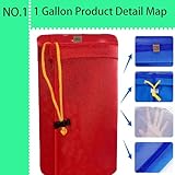 5 Pieces 5 Gallon Straining Bag Oxford Cloth for 5 Gallon Bucket, Reusable Household Food Separation Bag for Hydroponics, Gardening, Juice (25 to 220-Micron)