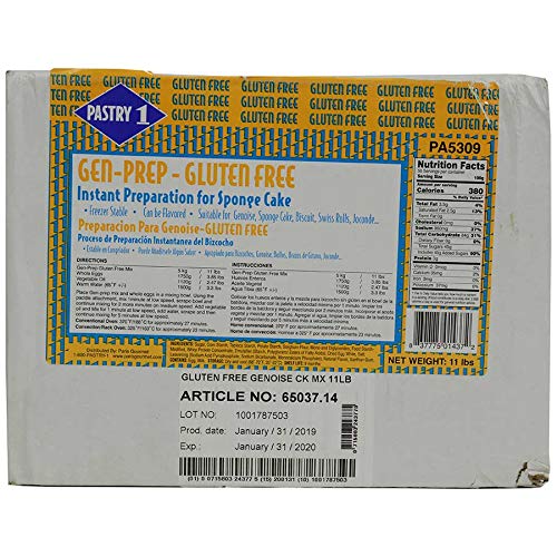 Instant Sponge Cake (Genoise) Mix, Gluten Free - 1 box - 11 lbs