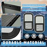 HECASA RV Window 12" W x 22" H for Trailer Cargo Camper Vertical Sliding Replacement with Trim Kit 2pcs