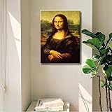 msspart Canvas Prints Wall Art Mona Lisa by by Leonardo DaVinci, The World Classic Paintings Reproductions for Living Room