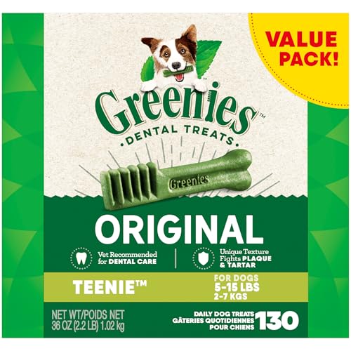 Greenies Original Teenie Dental Dog Treats, 36 oz. Pack (130 Treats)