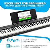 Alesis 88 Key Keyboard Piano with 480 Sounds, Speakers, USB MIDI, Carry-Bag, Stand, Headphones, Pedal and Piano Lessons for Beginners