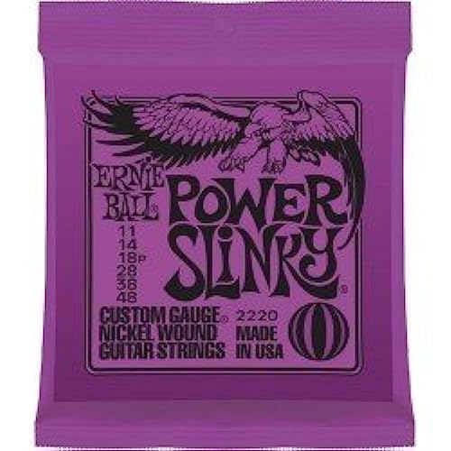 Ernie Ball Power Slinky Custom Gauge Nickel Wound Guitar String - Set .011 - .048 (12 Pack)