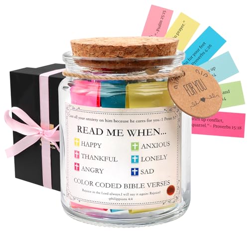 Christian Birthday Gifts for Women,Mom,Sister,Wife,Nana,Aunt,Grandma & Best Friend,Personalized Graduation Gift for Her,Religious Bible Verses Jar,Unique Mothers Day Gifts from Daughter/Son in law