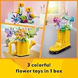 LEGO Creator 3 in 1 Flowers in Watering Can Building Toy Set - Fun, Creative Activity for Kids, Girls and Boys, Ages 8+ - Options to Build Rain Boots or Birds - 31149