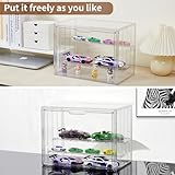 Display Case for Collectibles 4 Layer Updated Adjustable Acrylic Display Case with Magnetic Door Clear Stackable Display Box Hobby Display Cases for Figures, 1 Pack