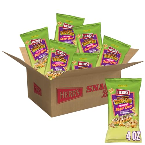 Herr's Fire Roasted Sweet Corn Mexican Street Corn Popcorn 4 Ounce (Pack of 6 Bags) – Flavorful Popcorn with Sweet and Smoky Elote Taste – A Bold Snack for Every Occasion
