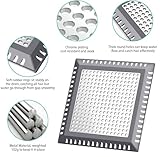 Aojuxix Hair Catcher/Drain Strainer/Shower Drain Cover for Bathroom Floor Drain, Stainless Steel and Silicone (4 inch, Dark Grey)