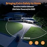 LEPOWER LED Security Lights Motion Sensor Light Outdoor, 38W 4200LM Light, 5500K, IP65 Waterproof, 3 Head Detected Flood for Garage, Yard, Porch (White)