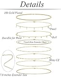 Tornito 8Pcs Waist Belly Chain 18K Gold Plated CZ Pearl Bead Belly Chain Summer Beach Sexy Body Chains Jewelry Accessories for Women Adjustable