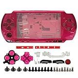 OSTENT Full Housing Shell Faceplate Case Part Replacement for Sony PSP 3000 Color Red