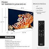 SAMSUNG 50-Inch Class 4K Crystal UHD DU8000 Series HDR Smart TV w/Object Tracking Sound Lite, Motion Xcelerator, Ultra Slim Design, Gaming Hub, Alexa Built-in (UN50DU8000, 2024 Model)