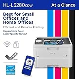 Brother HL-L3280CDW Wireless Compact Digital Color Printer with Laser Quality Output, Duplex, Mobile Printing & Ethernet | Includes 4 Month Refresh Subscription Trial¹, Amazon Dash Replenishment Ready