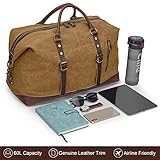 S-ZONE Duffle Bag for Travel Canvas Duffel Bag Carry on Weekender Bag for Men