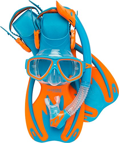 Cressi Rocks Kids Set, Blue/Orange, S/M