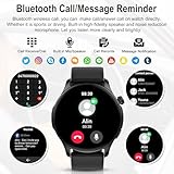 Smart Watch for Men Women Fitness: Waterproof Make/Answer Call Smart Watches for Men Digital Mens Watches Run Smartwatch Android Phones iPhone Samsung Compatible Heart Rate Monitor Step Tracker Black