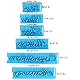 Handwriting Letter Cake Fondant Stencil Template Plastic Cake Embosser Decorating Printing 3 Set