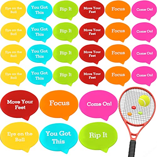 Sosation 24 Pcs Tennis Vibration Dampener Colorful Tennis Racket Dampener for Women Men Gift Team Accessories, 6 Styles