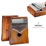 Moozica 17 Keys Kalimba Marimba, Solid Koa Wood Professional Thumb Piano Musical Instrument (Koa-K17K)