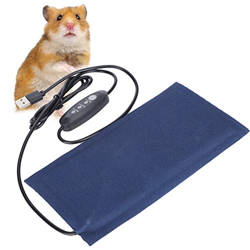 Small Reptile Heating Pad Reptiles,6x3 inch USB Reptile Heat Pad with 3 Level Adjustable Function Small Animal Heating Pad USB Heating Pad Pet Terrarium Heat Mat for Pets Seedling Small Animals