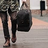 S-ZONE Mens Canvas Travel Duffel Bag Weekend Overnight Bag with Shoes Laptop Compartment 2.0 Version