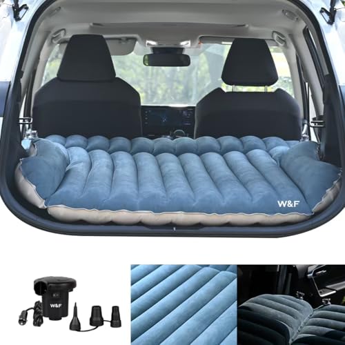 WEY&FLY Car Air Mattress for SUV, Quick Inflation Travel Bed with Air Pump, Portable Sleeping Pad for Camping, Fits Most SUVs and Sedans, Comfortable and Durable