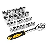 DEKOPRO 198 Piece Home Repair Tool Kit, Wrench Plastic Toolbox with General Household Hand Tool Set