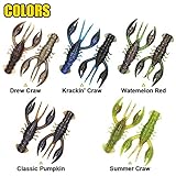 XFISHMAN-Ned-Rig-Baits-Kit-35 Piece-Crawfish-Bass-Soft-Plastic-Fishing-Lures with Finesse Shroom Jig Head 2.5 inch