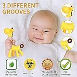 Haili XMGQ Baby Teething Toys, Silicone Baby Teether Freezer BPA Free, Soothe Babies Teething Relief Sore Gums, Banana Finger Toothbrush, Fruit Shape Giraffe Teether Set for Infant Boys and Girls