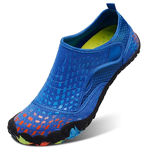 L-RUN Men Summer Swim Shoes Athletic Beach Pool Shoes Outdoor Blue M US (Women 8.5, Men 7)=EU39