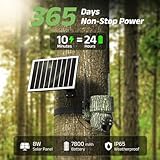 SEHMUA 4G LTE Cellular Trail Cameras 2 Pack, Unlimited Data Plan, 360°Full View Live Video, 2K HD Game Camera with Solar Power, Security Camera Built-in SIM Card with PIR Night Vision, IP65 Waterproof