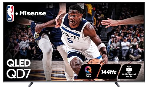 Hisense 100-Inch Class QD7 Series QLED 4K UHD Google Smart TV (100QD7N, 2024 Model) - QLED, Native 144Hz, Motion Rate 240, Direct Full Array, Game Mode Pro, Alexa Compatibility