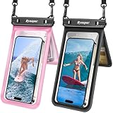 Rynapac Double Space Waterproof Phone Pouch, 2 Pack Waterproof Phone Case with Lanyard for iPhone 16 15 14 Pro Max up to 8.5’’, Cellphone Dry Bag for Beach Vacation Travel Cruise Essentials