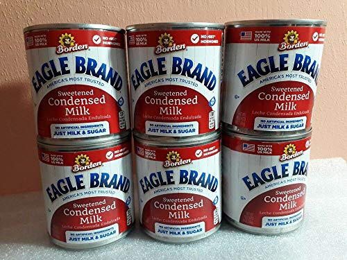Lot of 6 BORDEN EAGLE BRAND SWEETENED CONDENSED MILK 14 oz