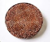 ZZYBIA LARGE 4" Garnet Crystals Metatron's Cube Merkaba Coaster Water Charging Plate Energy Dome